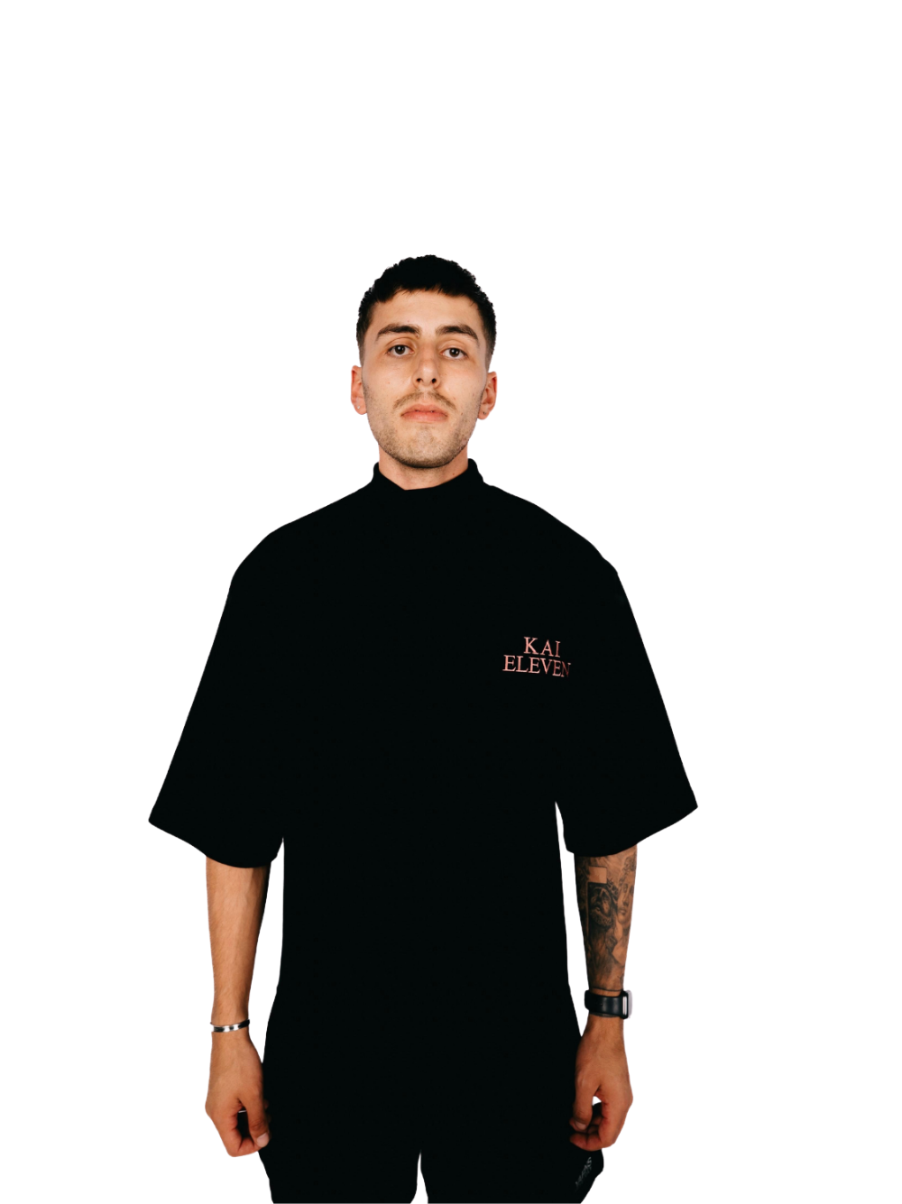 Kai Eleven Black Turtle Neck T-Shirt