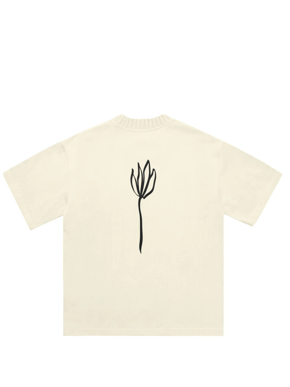 Iconic Black Knitted Collar T-Shirt