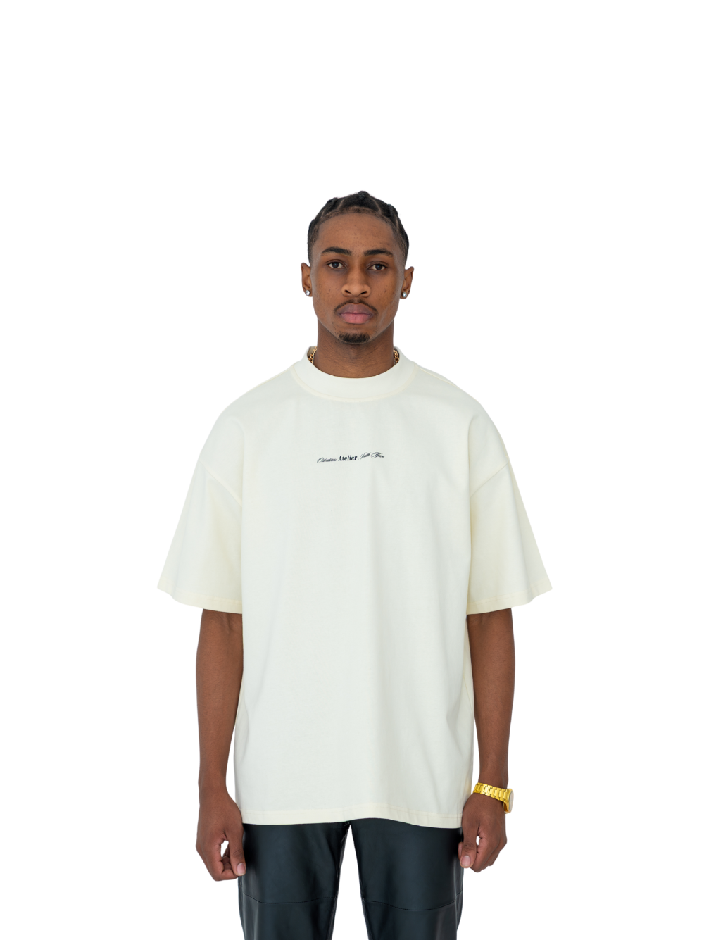 Ostentious Beige Logo T-shirt