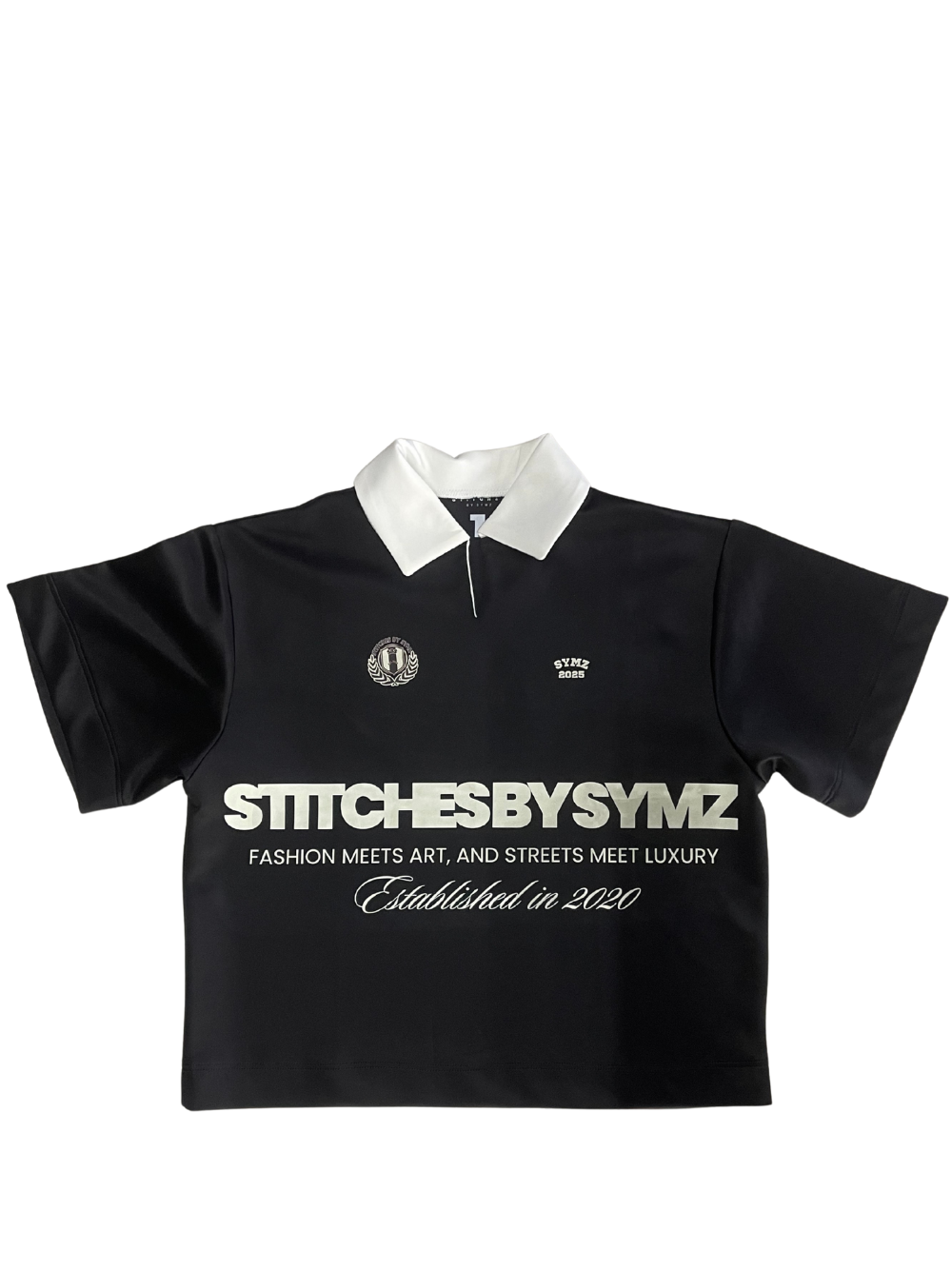 Stitches By Symz Black Football T-shirt