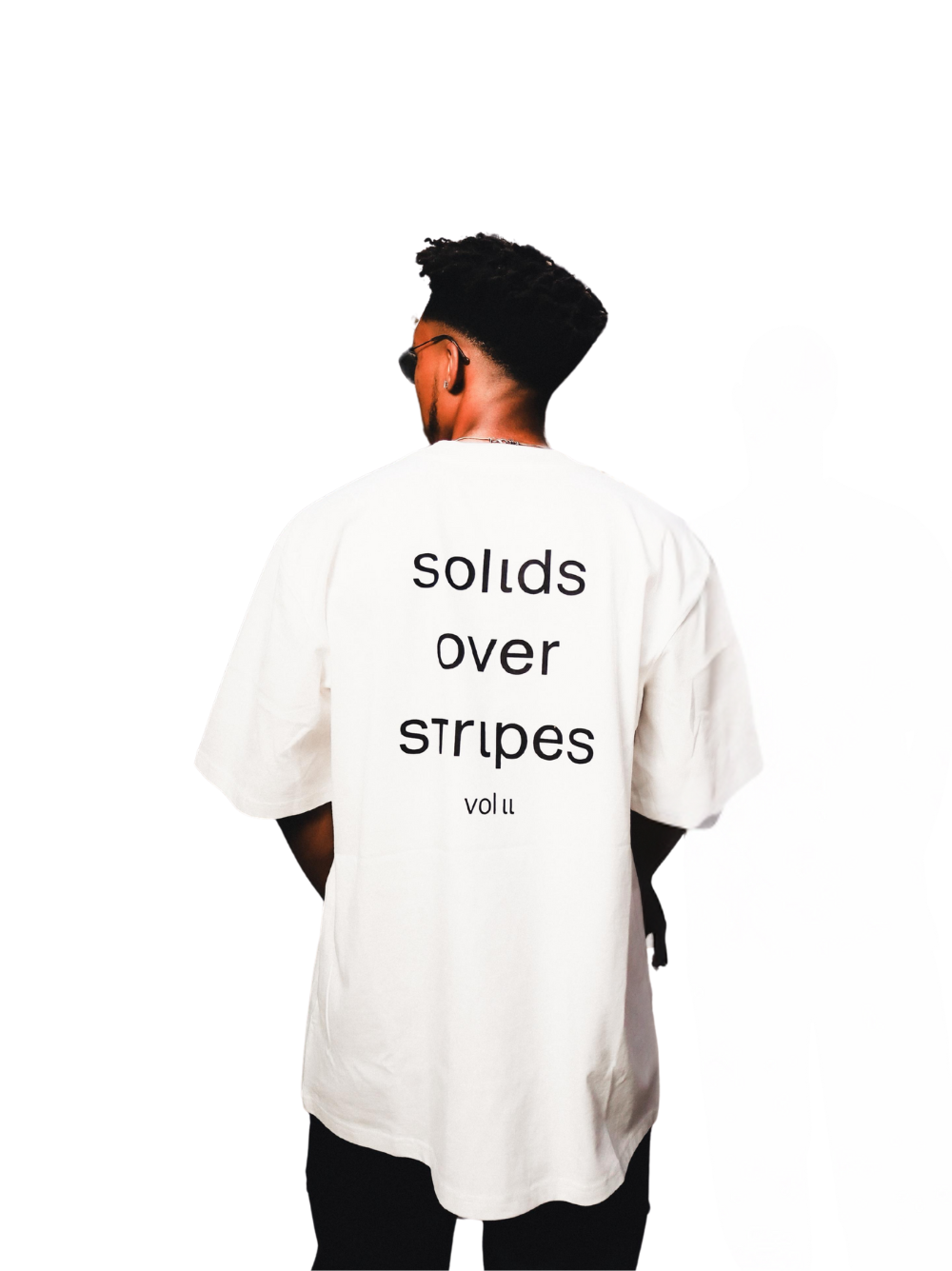 Solids Over Strips White T-Shirt