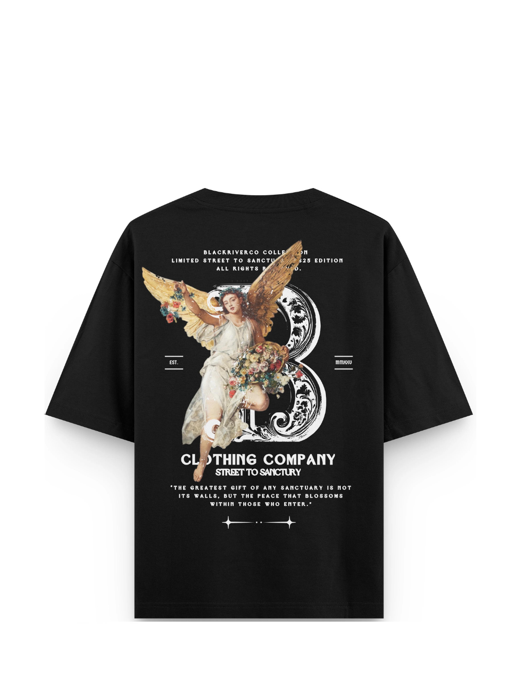 Black River Angel Black T-Shirt