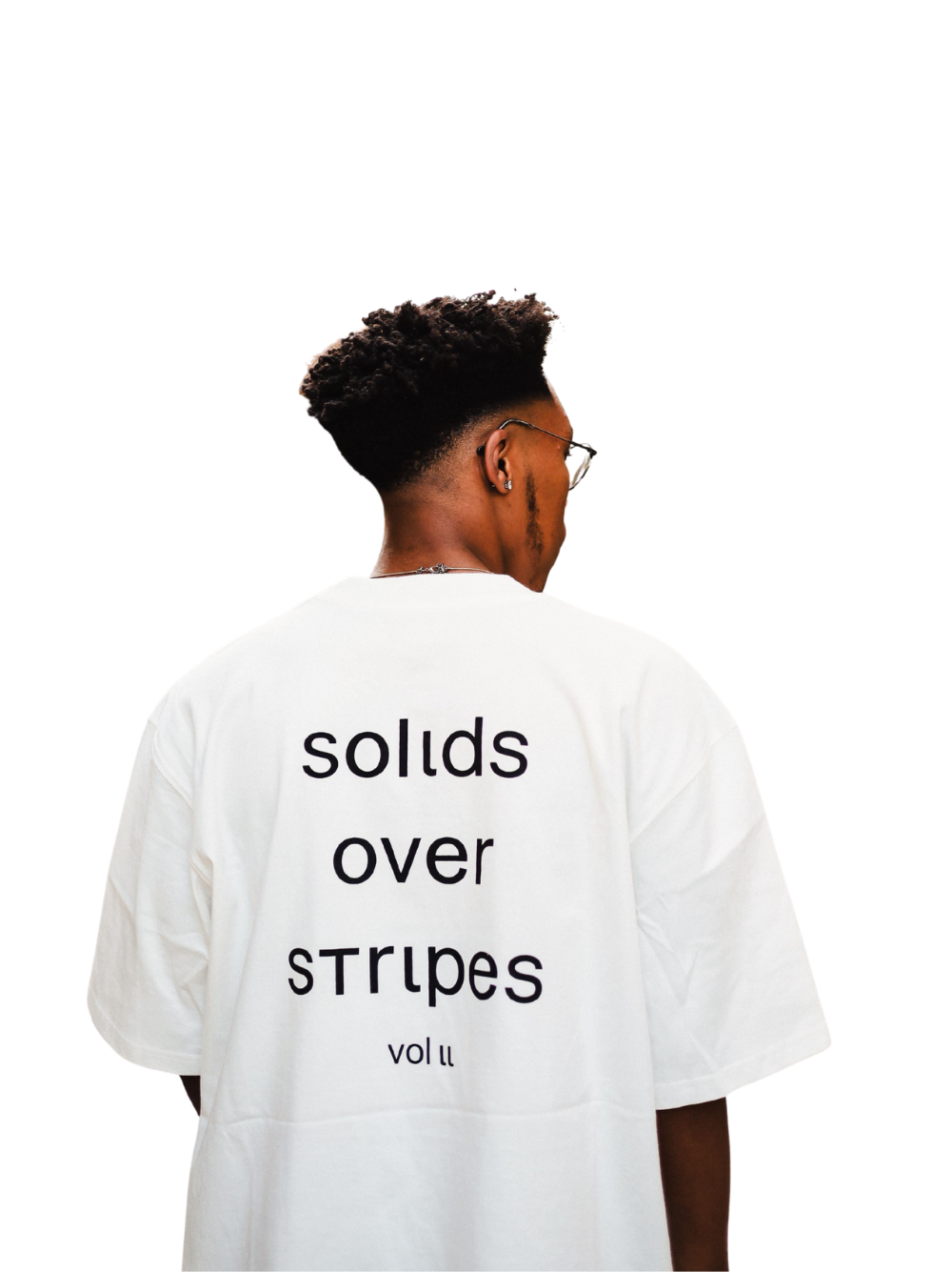 Solids Over Strips White T-Shirt