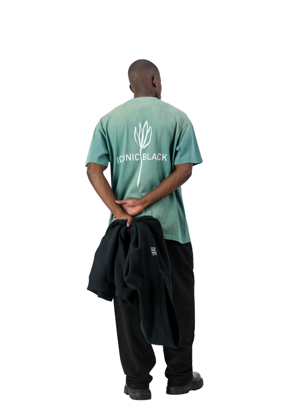 Iconic Black Green Acid Wash T-Shirt