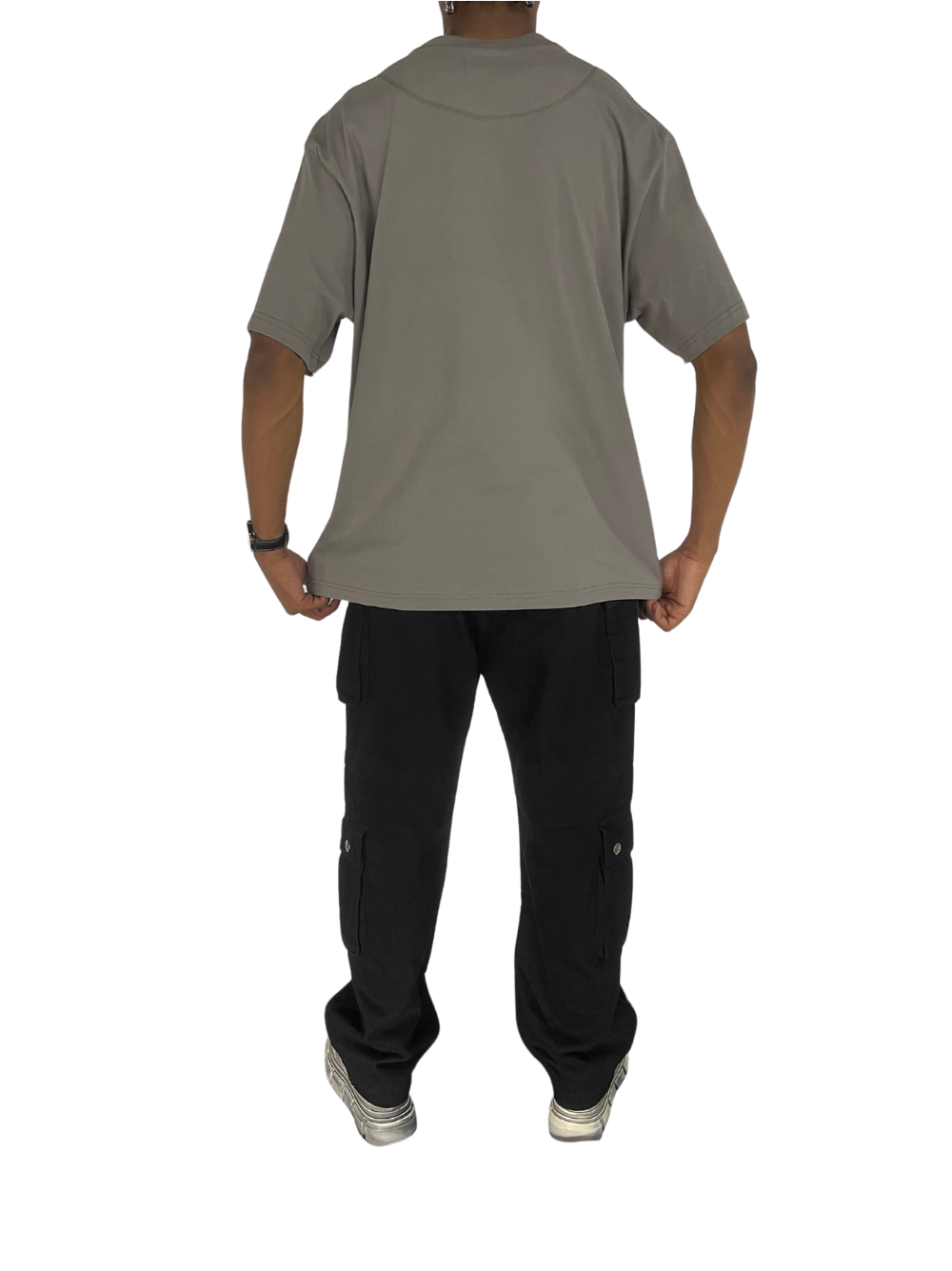 Patrick James Initial Graphite Oversized T-Shirt