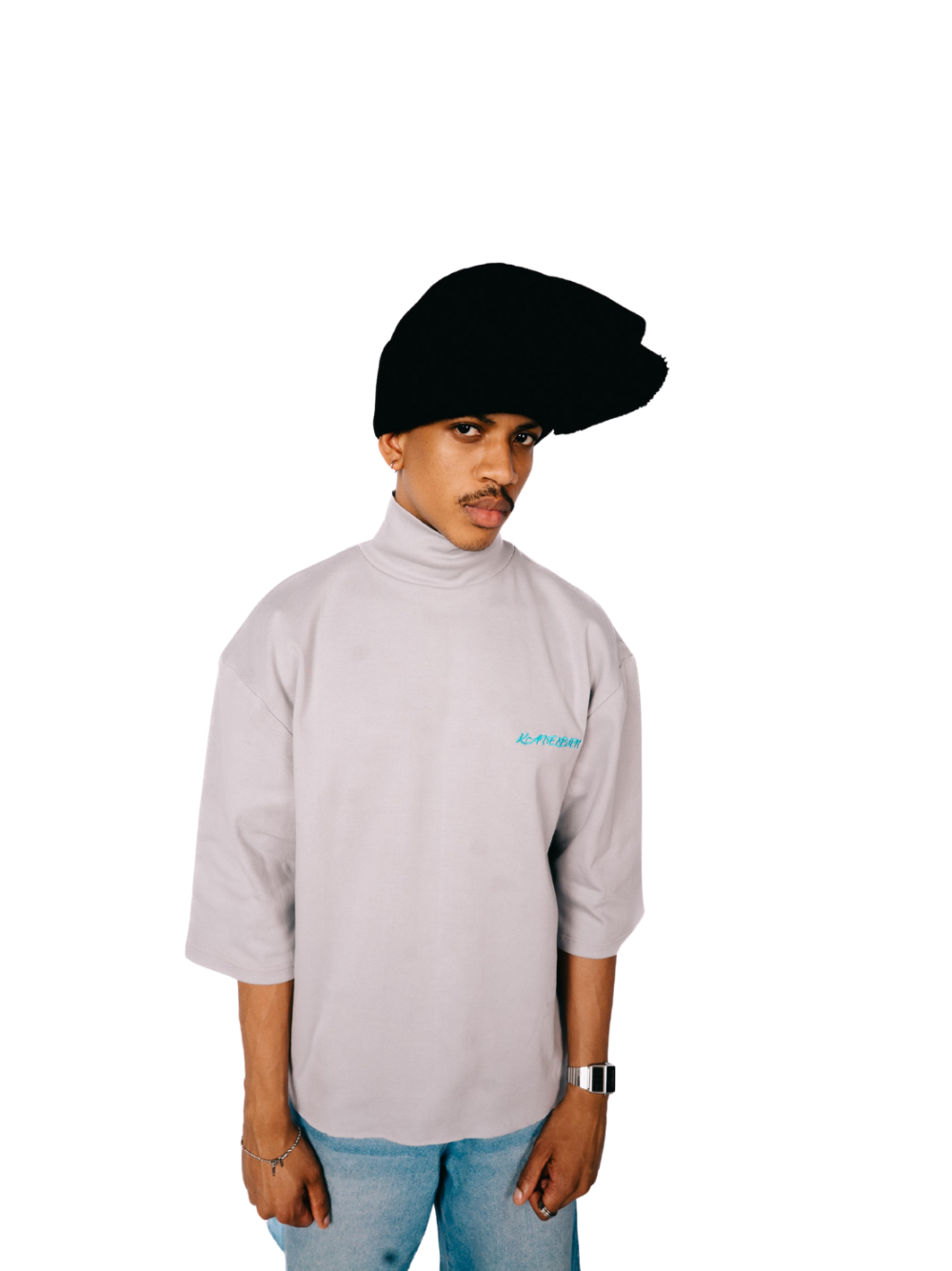 Kai Eleven Grey Turtle Neck T-Shirt