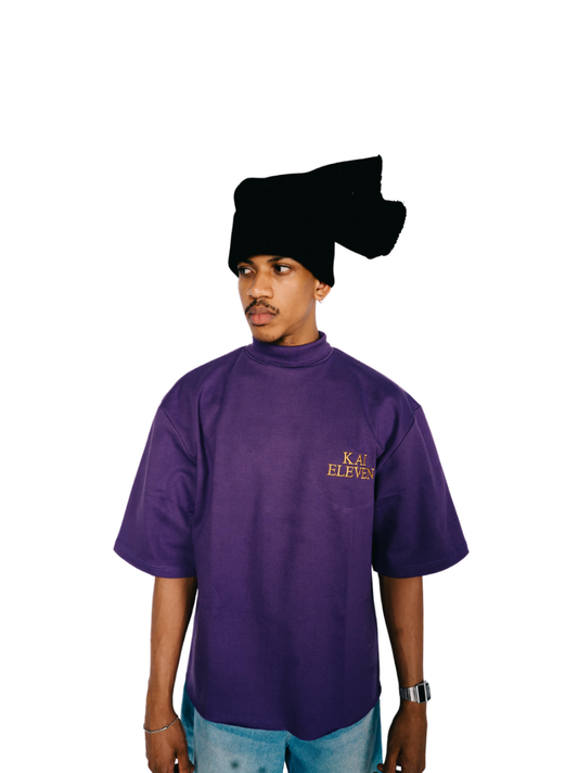 Kai Eleven Purple Turtle Neck T-Shirt
