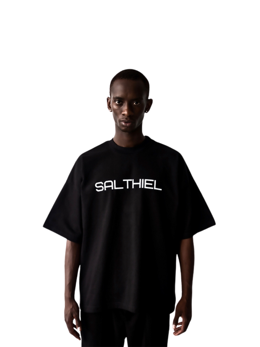 Salthiel Logo Chest Black T-Shirt