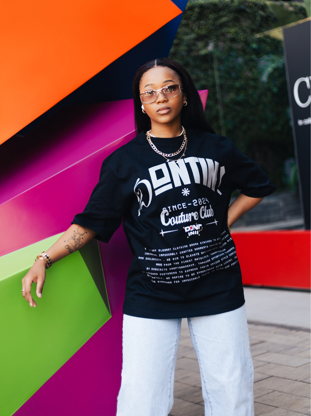 Dontinii Club Black Oversized T-Shirt