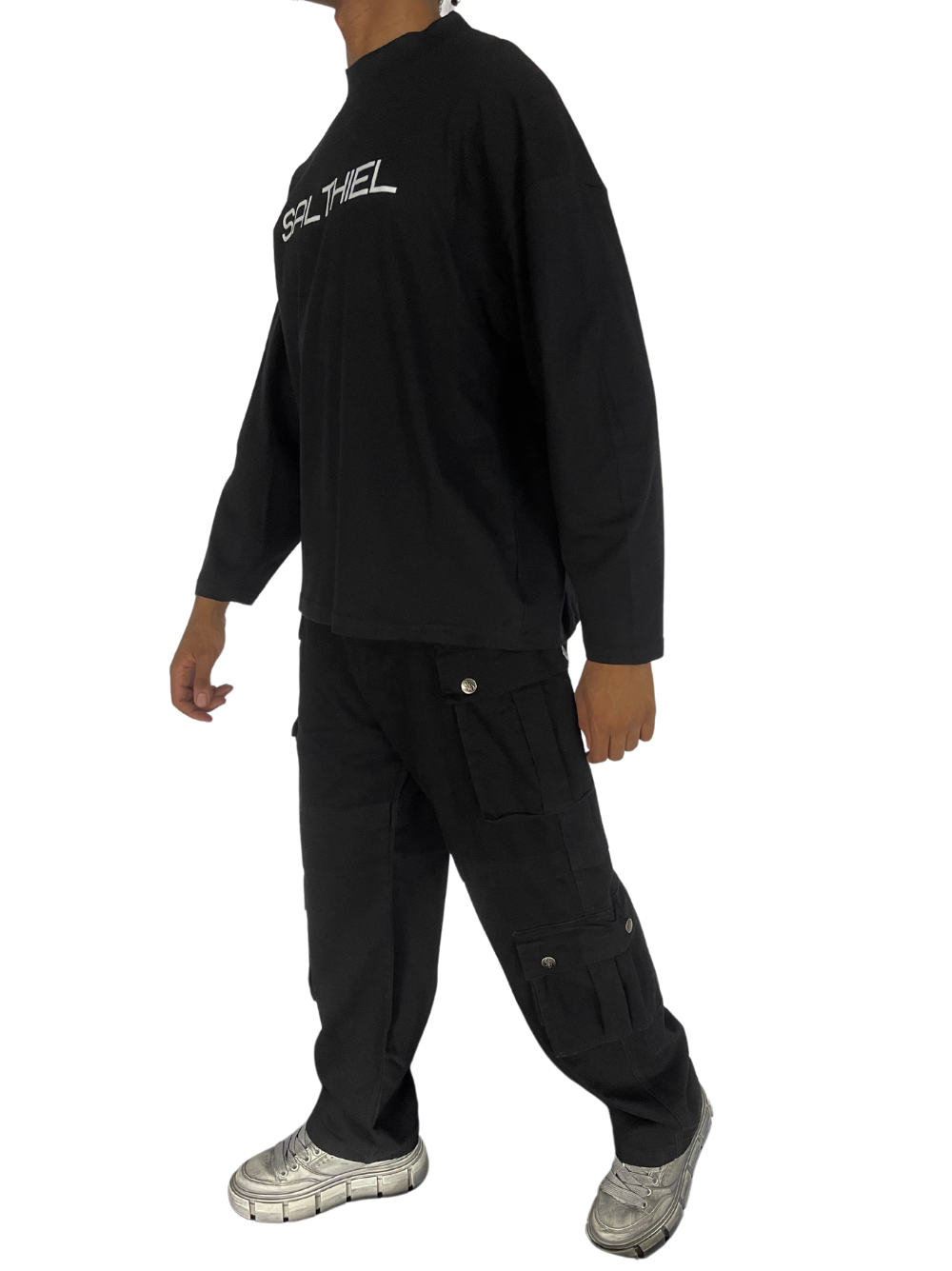 Salthiel Long Sleeve Black Shirt